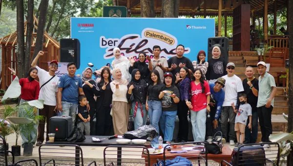 Keseruan ‘Palembang BerFilano Bersama’: Rolling City Melewati Ampera hingga Ngumpul Komunitas Grand Filano (Foto : Dok Yamaha Thamrin Palembang)