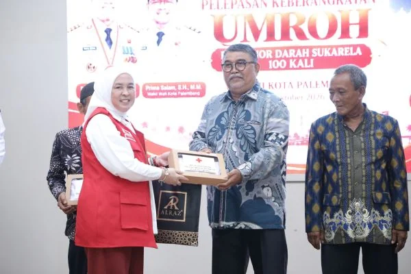Luar Biasa! Telah Donor Darah Lebih dari 100 Kali, 4 Warga Palembang Diberangkatkan Umrah (Foto: Dok Pemkot Palembang)