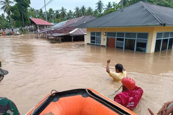 Ilustrasi banjir di Provinsi Sumbar (Dok : Ist).