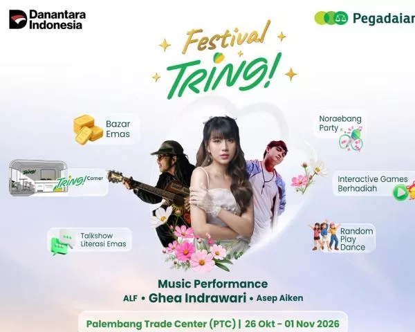 Tring! Gold Festival Sapa Palembang, Ada Bazar Emas dan Ghea Indrawari Meriahkan Puncak Acara
(Foto: Ist)