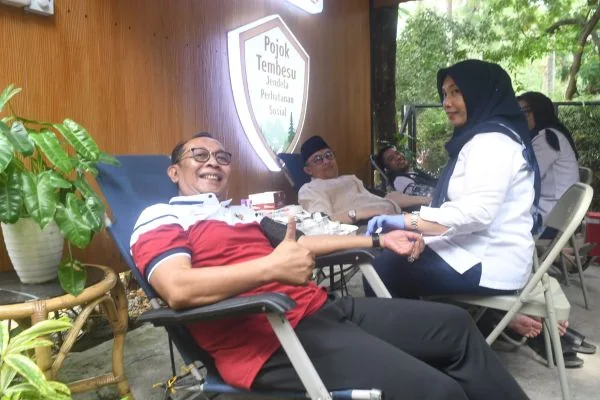 Sambut Hari Kemerdekaan, Pojok Tembesu dan LKNU Sumsel Gelar Aksi Kemanusiaan Donor Darah (Foto: Ist)