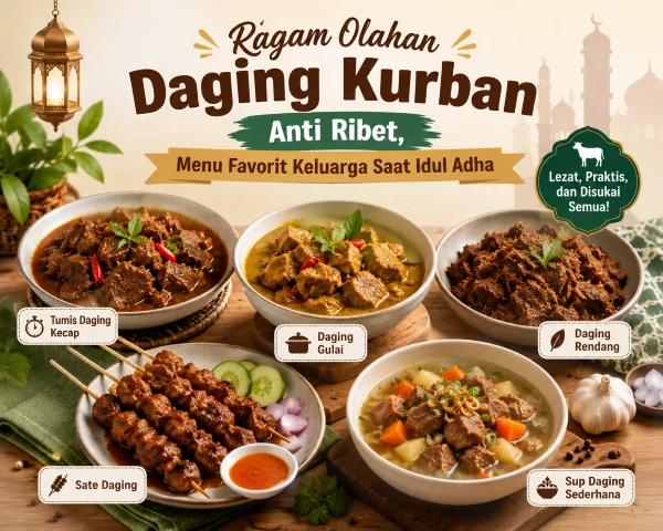Inspirasi Kuliner Idul Adha, Ragam Olahan Daging Kurban yang Menggugah Selera Makan (Foto :Chatgpt)