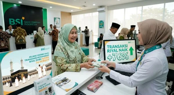 Transaksi Penukaran Riyal di BSI Naik 76 Persen Jelang Musim Haji (Foto : Gemini)