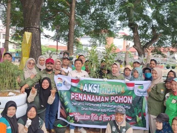 Dukung Pelestarian Lingkungan, Pegadaian Kanwil III Palembang Gelar Aksi Hijau Sambut Kemerdekaan (Foto: Dok Pegadaian Kanwil III Palembang)