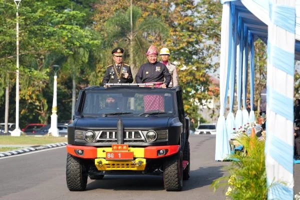 Pimpin Upacara Hari Bhayangkara ke-80, Herman Deru Harapkan Polri Semakin Responsif dan Dipercaya (Foto : Dok Pemprov Sumsel)