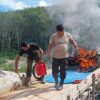 Cegah Kerusakan Lingkungan, 48 Rakit Tambang Ilegal di Kebun Karet Kuansing Dihancurkan