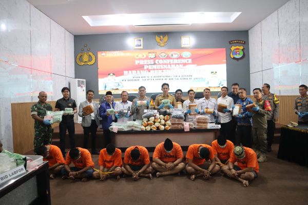 Rilis Akhir Tahun, Polres Lampung Selatan Ungkap 79 Kasus Narkotika Selama 2025