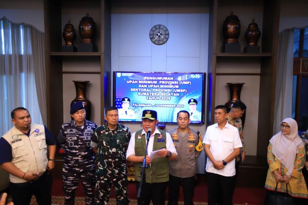 UMP Sumsel 2026 Resmi Naik 7,10 Persen, Tembus Rp3,94 Juta