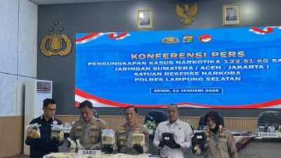 122 Kilogram Sabu Diselundupkan via Bakauheni, Tiga Warga Aceh Ditangkap
