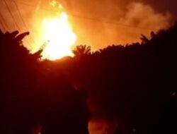 Pipa Gas Bocor di Inhil Meledak, Warga Panik dan Jalur Lintas Timur Ditutup