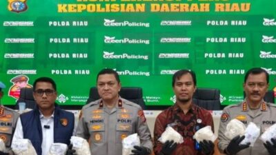 Polda Riau Gagalkan Peredaran 23 Kg Heroin, Tiga Tersangka Ditangkap di Bengkalis