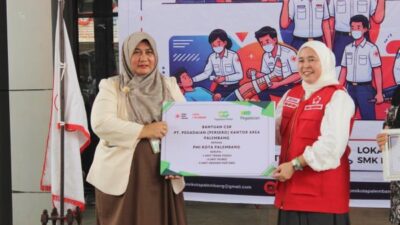 Pegadaian Area Palembang Salurkan Bantuan CSR Tenda hingga Oksigen ke PMI Kota Palembang