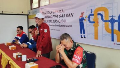 Pertagas OSSA Edukasi Masyarakat Desa Durian Daun Pentingnya Amankan Obvitnas dan Pipa Gas