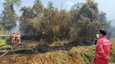 Hadapi Puncak Kemarau, Masyarakat Sekitar Kilang Plaju Dibekali Pelatihan Pemadaman Karhutla