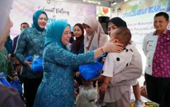 Cegah Stunting di Kecamatan Sako, TP PKK Palembang Salurkan Makanan Olahan Ikan ke Balita