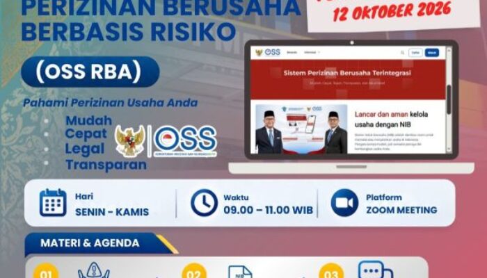 Inovasi PTSP Gercep, DPMPTSP Palembang Buka Konsultasi Perizinan OSS RBA via Zoom