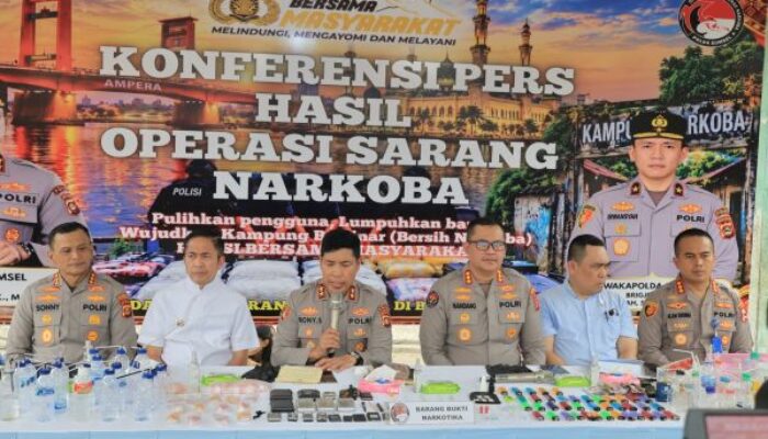 Operasi Sarang Narkoba Polda Sumsel Tindak 40 Lokasi, Pemkot Palembang Siap Tata Kawasan Rawan
